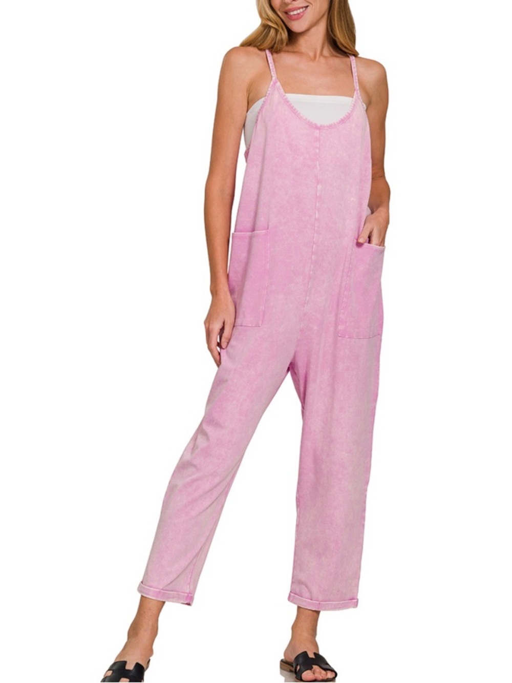 NEW Zenana Mauve Casual Sleeveless Jumpsuit